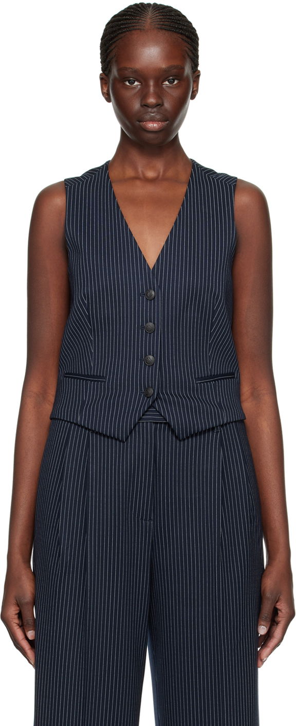 Liivi rag & bone Priya Pinstripe Vest Sininen | WAC23HT044LC44