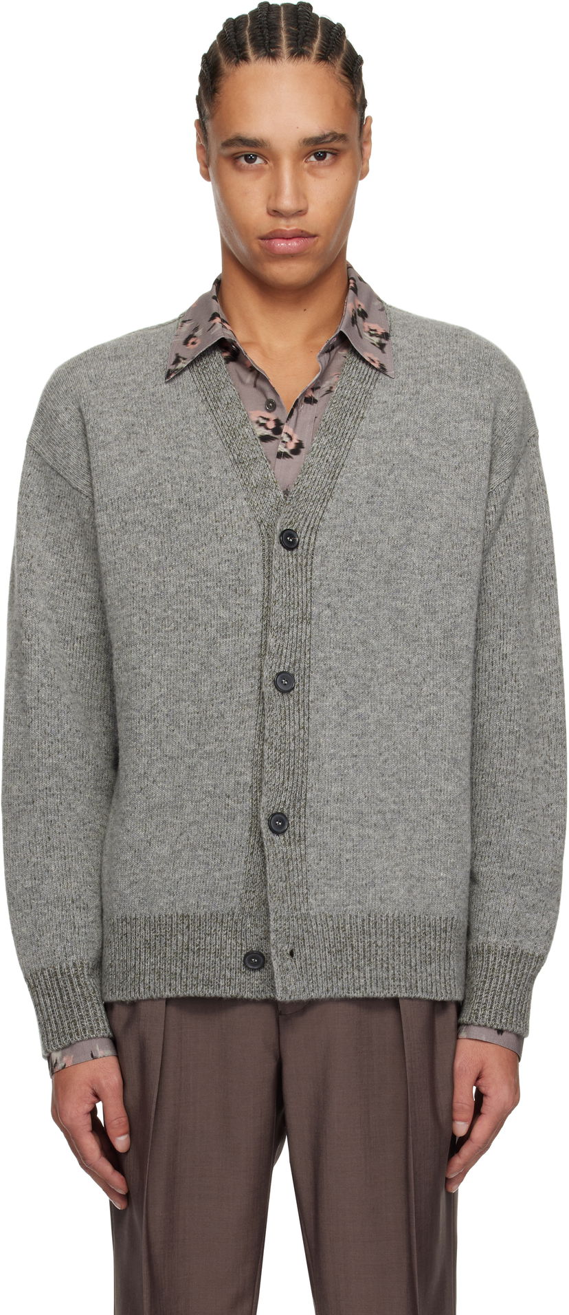 Villapaita Paul Smith Paul Smith Button Thru Cardigan Harmaa | M1R-245Z-P02584-72
