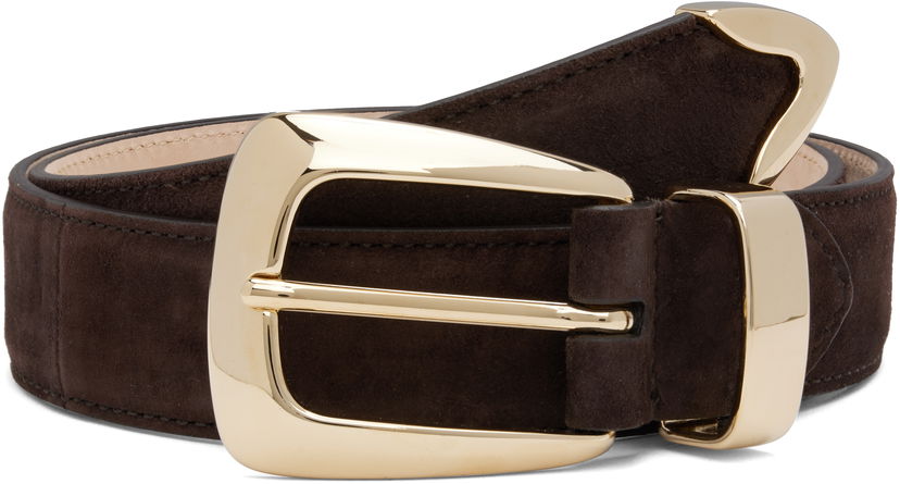 Vyöt Khaite KHAITE Benny Suede Belt Ruskea | 10013-726