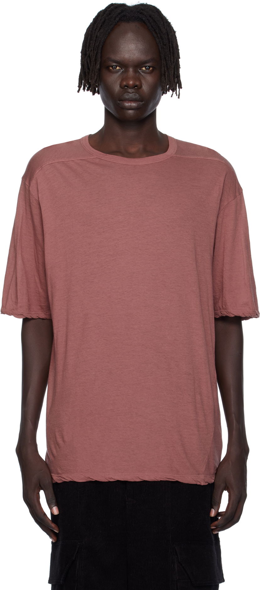 T-paita Rick Owens Rick Owens Concordians Brad T-Shirt Vaaleanpunainen | RU02E1232 UC