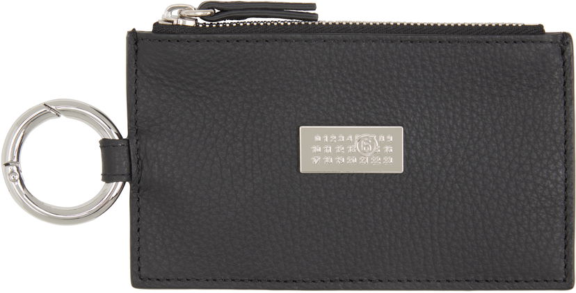 Lompakko Maison Margiela MM6 Maison Margiela Zip Card Holder with Key Ring Musta | SA6UI0031 P8336