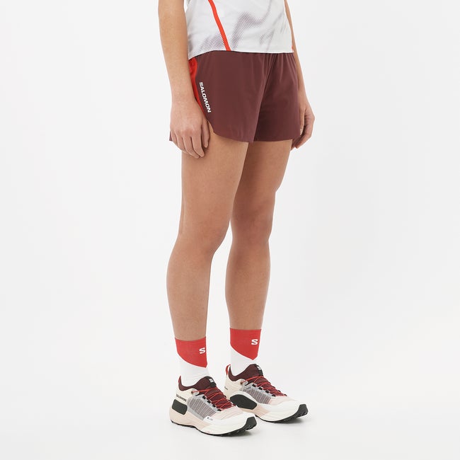 Shortsit Salomon S/Lab Speed 3" Running Shorts Ruskea | LC2692800