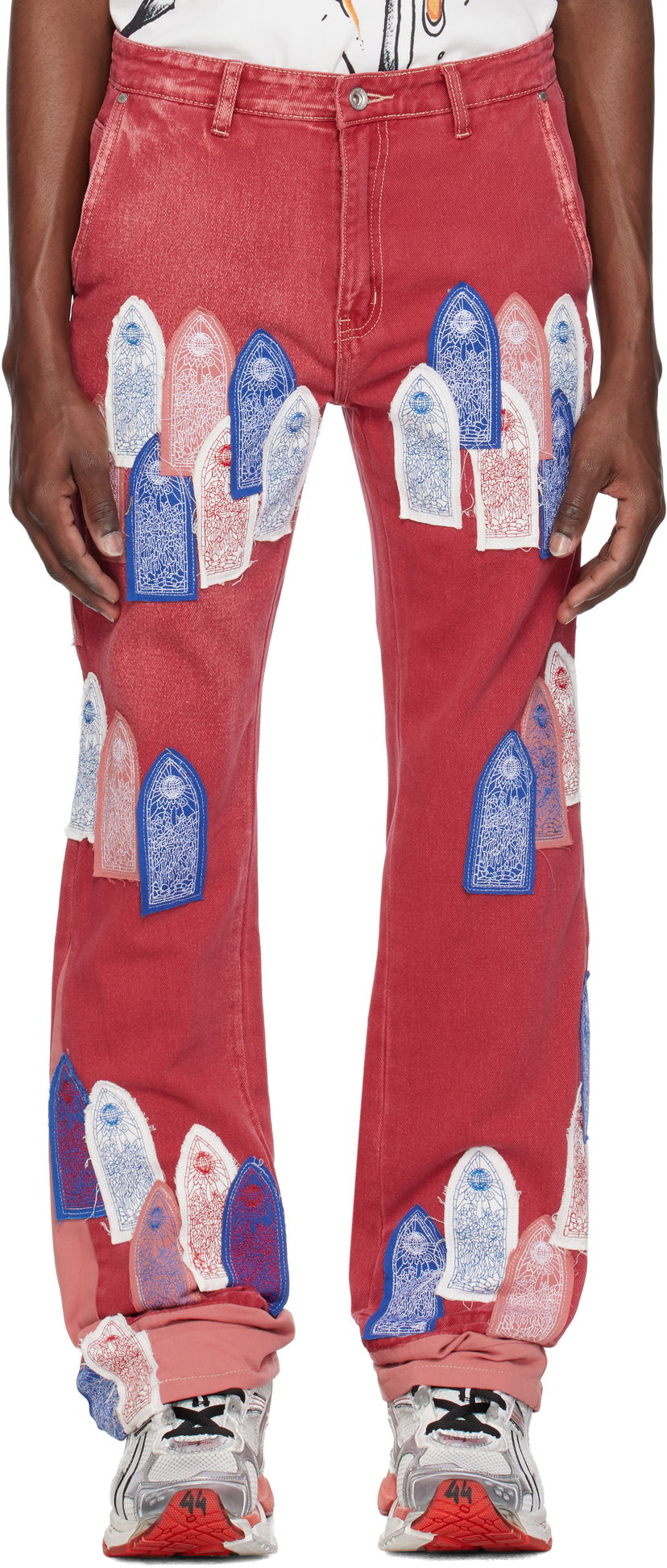 Jeans Who Decides War Who Decides War Patched Arch Carpenter Jeans Punainen | 1120950004SS25