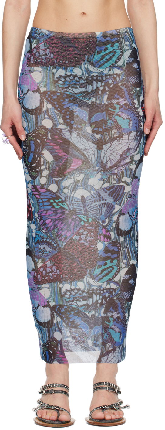 Hame Jean Paul Gaultier Gaultier Butterfly Print Maxi Skirt Sininen | 24/25-F-JU070-T545-5090