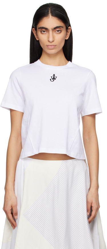Crop top JW Anderson JW Anderson Anchor Logo Cropped T-Shirt Valkoinen | JT0259-PG1715, 0
