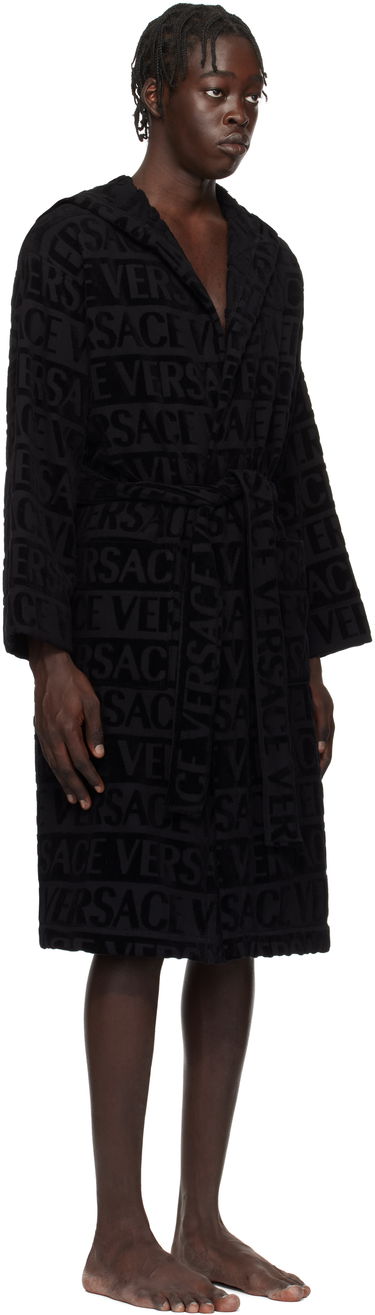 Pyjama Versace Versace 'Versace' Allover Bathrobe Musta | 1010660_1A07545, 1