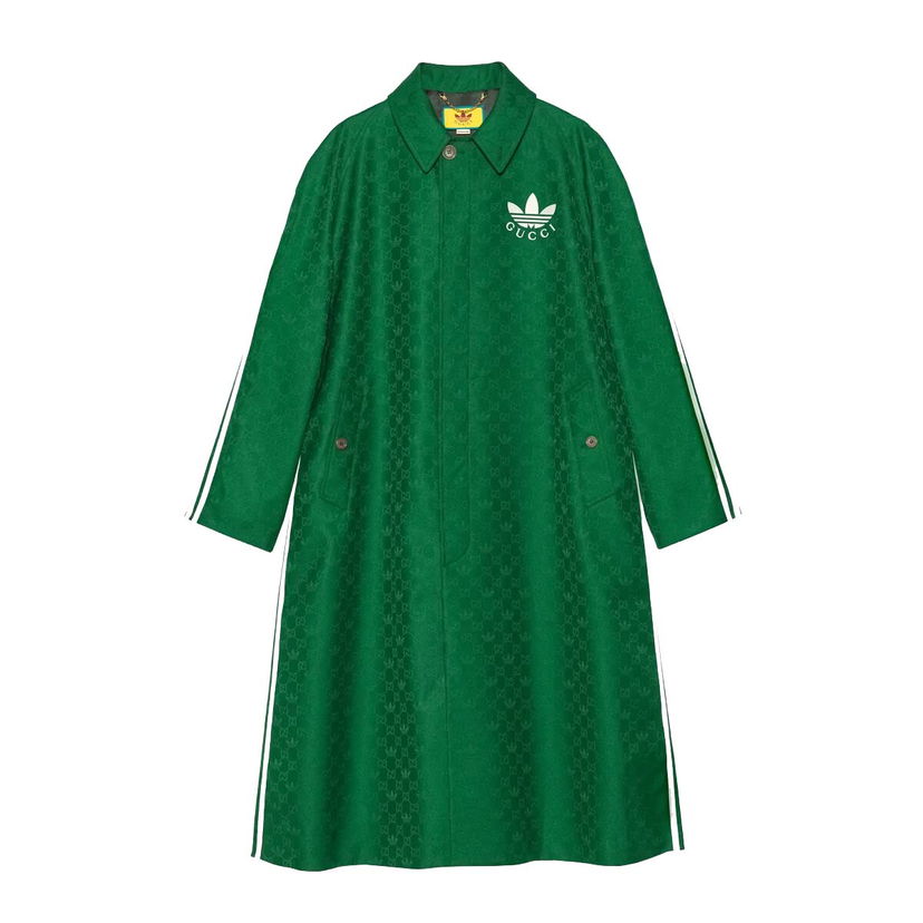 Takit Gucci adidas x GG Trefoil Jacquard Coat Green Vihreä | 715841 ZAKUN 3229