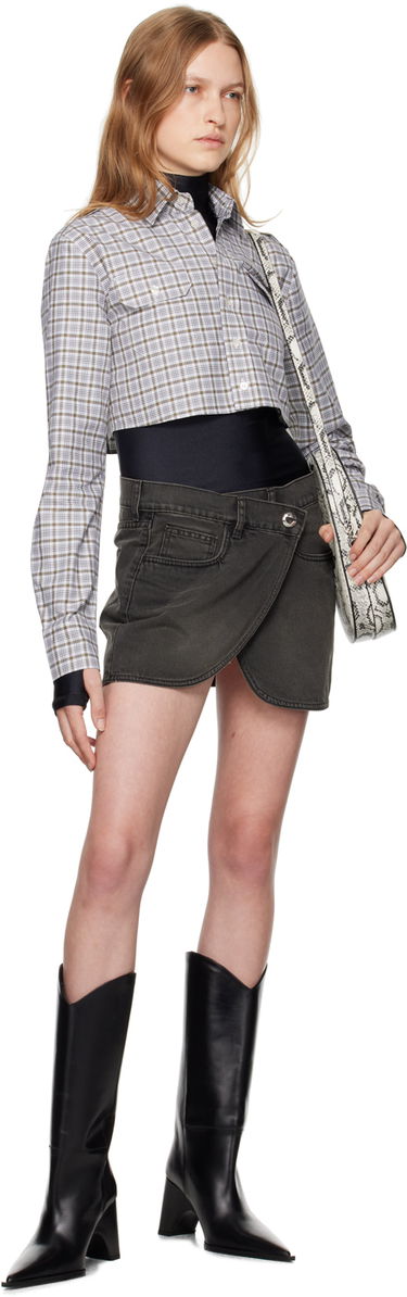 Paita Coperni Cropped Button Up Shirt Sininen | COPCH43F2007, 3