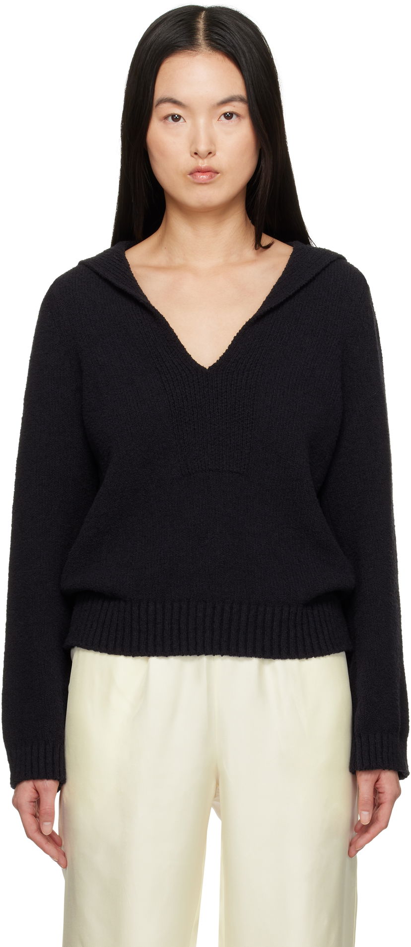 Villapaita Loulou de Saison Loulou de Saison Bahia Knit Sweater Musta | BAHIA