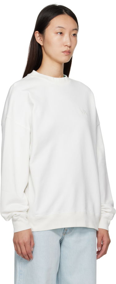 Huppari Anine Bing ANINE BING Miles Framed Monogram Sweatshirt Valkoinen | A-08-11205-OFW1, 1
