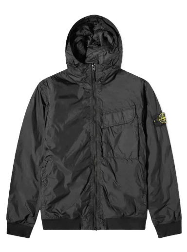 Puffer takki Stone Island Pocket Detail Crinkle Reps Jacket Musta | 771540723-V0065