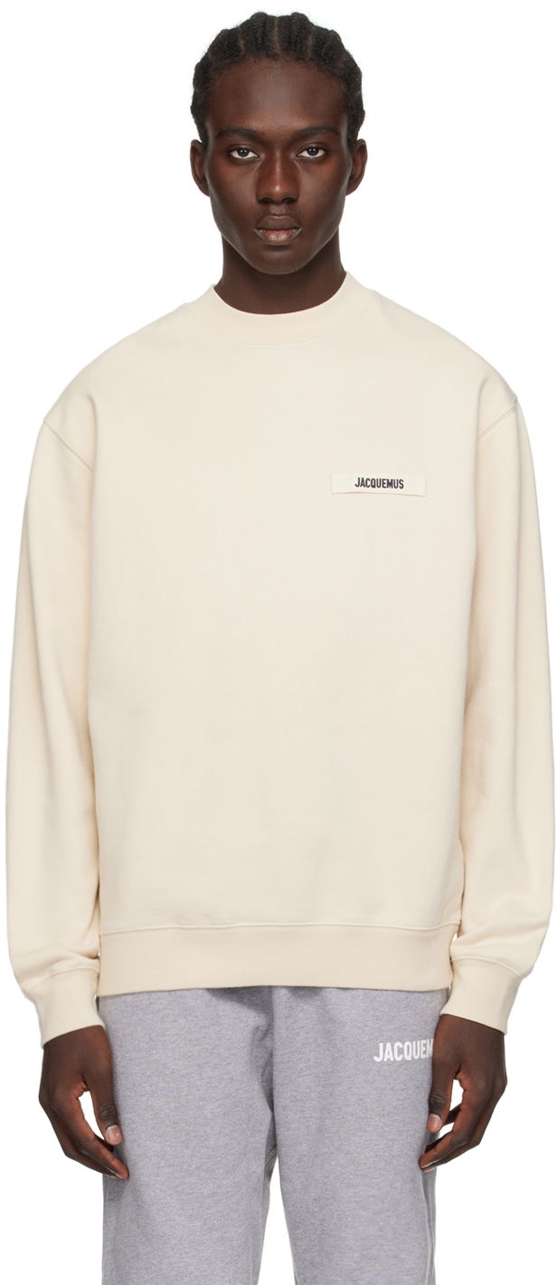 Huppari Jacquemus Les Classiques 'Le Sweatshirt Gros Grain' Sweatshirt Beige | 24E245JS206-2036