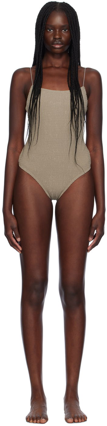 Uimapuvut TOTEME TOTEME Women's Smocked One-Piece Swimsuit Vihreä | 241-WSW1080-FB0130
