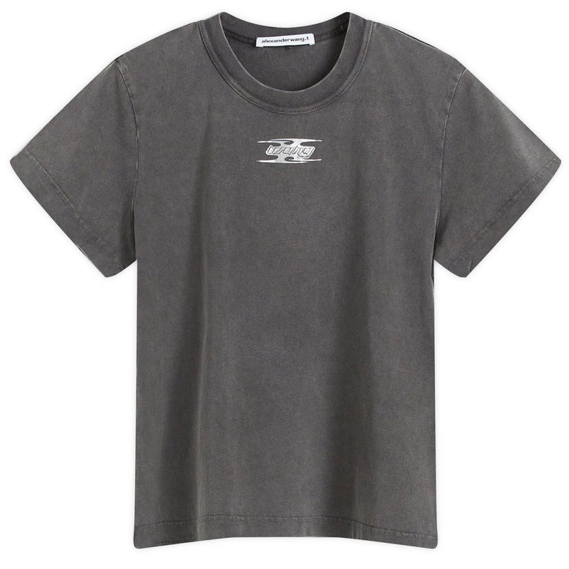 T-paita Alexander Wang Logo Graphic T-shirt Harmaa | 4CC4241514-208A