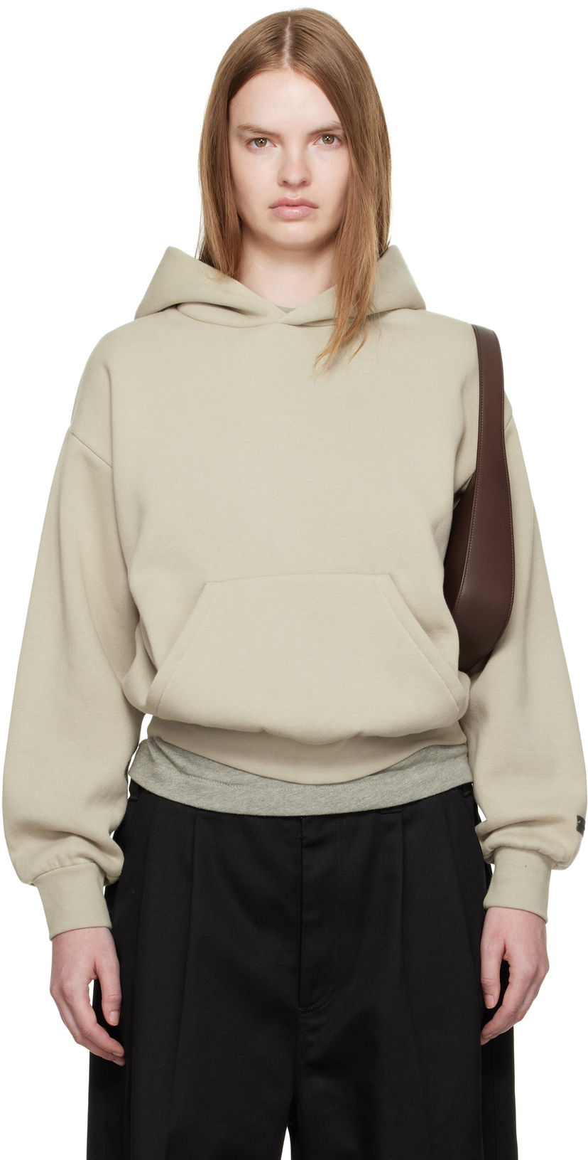 Huppari Fear of God Fear of God ESSENTIALS Classic Fit Hoodie Beige | 192SP255546FW