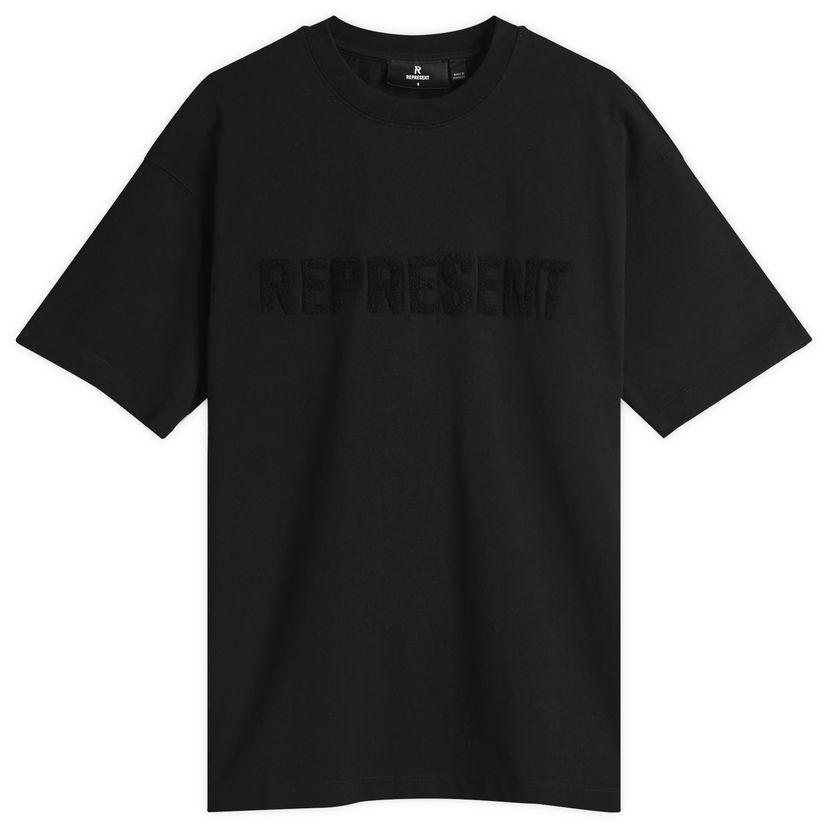 T-paita Represent Clo Boyfriend T-Shirt with Textured Logo Musta | OCW41389-01
