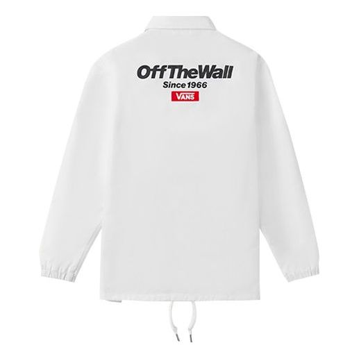 Tuulitakki Vans Coaches Jacket Valkoinen | VN0A489UWHT