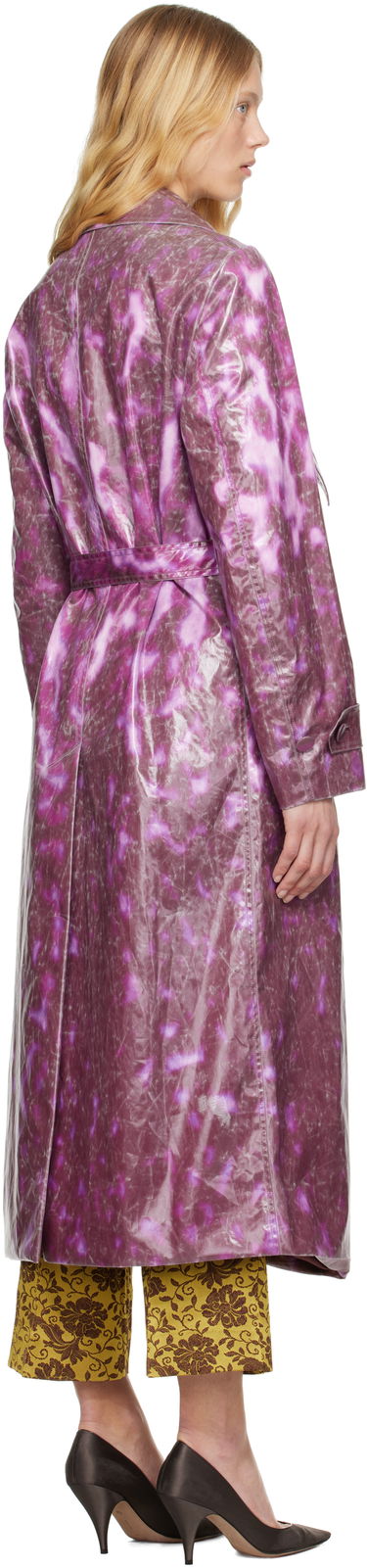 Sadetakki Dries Van Noten Dries Van Noten Double-Breasted Trench Coat Violetti | 251-010213-1108, 2