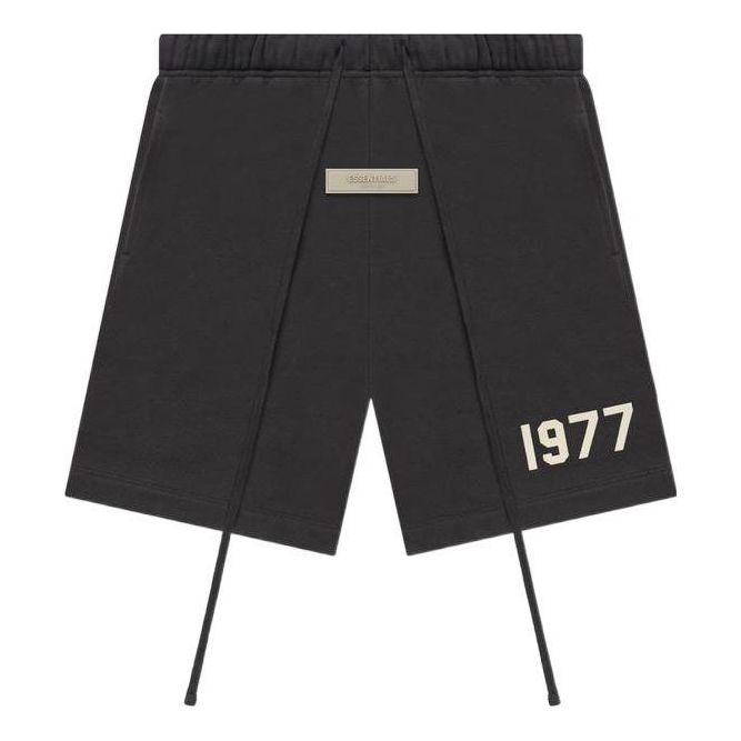 Shortsit Fear of God Essentials '1977' Fleece Shorts Musta | FOG-SS22-124