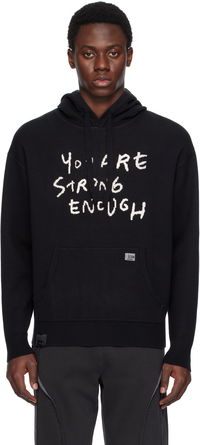 Slogan Knit Hoodie