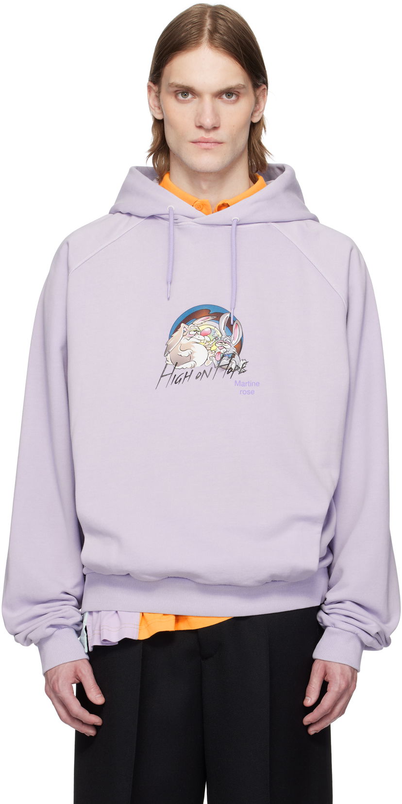Huppari Martine Rose Martine Rose Raglan Hoodie Violetti | 651JS02602H