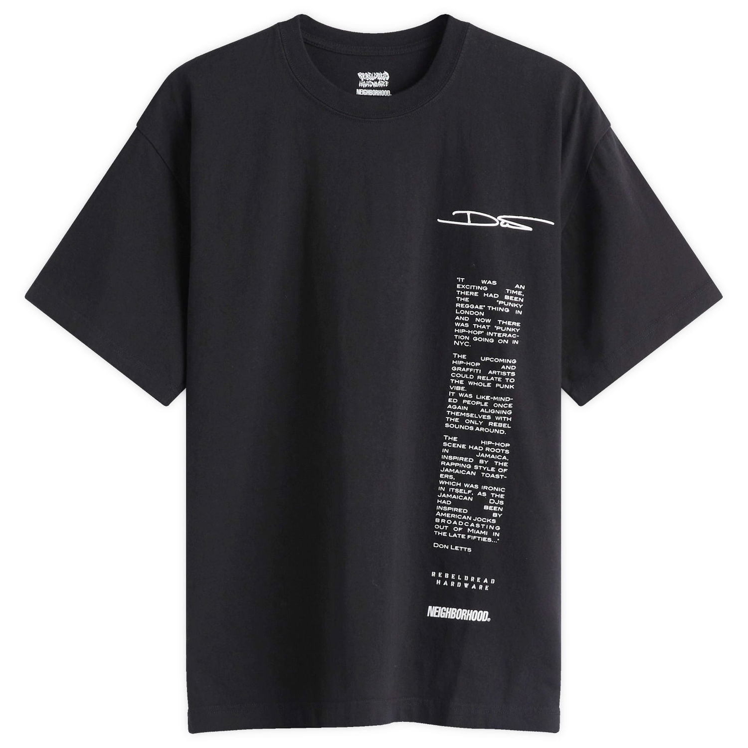 T-paita Neighborhood Neighborhood x Rebel Dread Hardware T-Shirt Musta | 242PCDRN-ST02S-BLK, 1