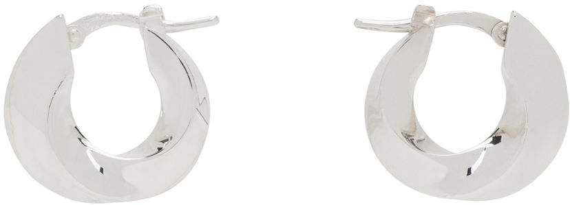 Korvakorut Bottega Veneta Small Twisted Hoop Earrings Harmaa | 775172 V5070