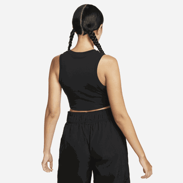 Tankkitoppi Nike WMNS ESSENTIALS RIBBED CROPPED Musta | FB8279-010, 3