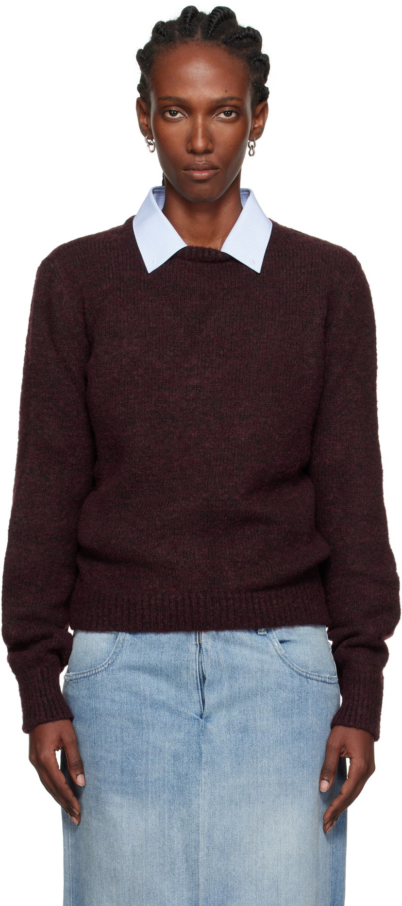 Villapaita Maison Margiela Maison Margiela Crewneck Sweater Burgundia | S51HL0026 M13154