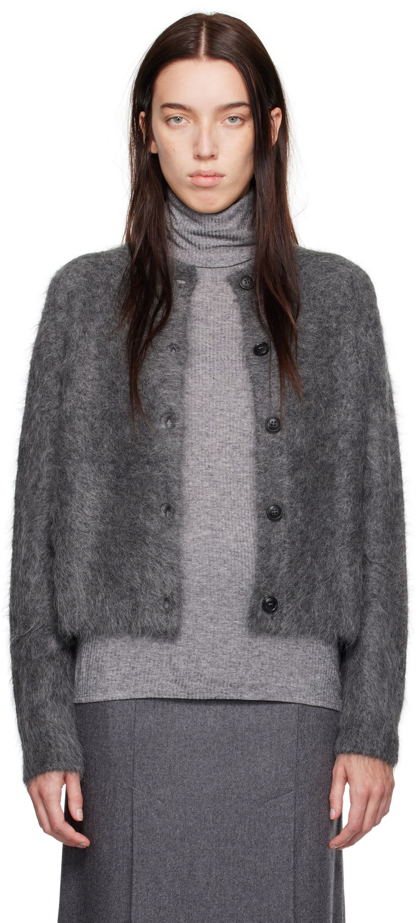 Villapaita Loulou de Saison Loulou de Saison Arsen Cardigan Harmaa | ARSEN