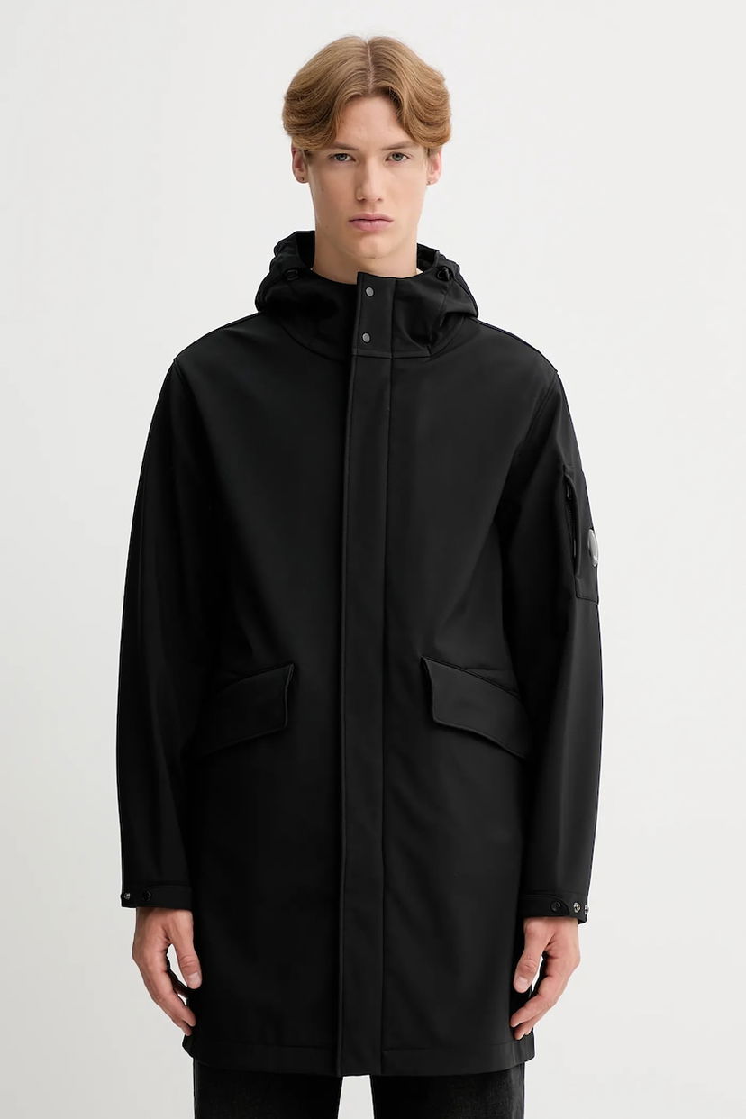 Parka C.P. Company C.P. Company Hooded Soft Shell Parka Musta | 19CMOW004A006097A