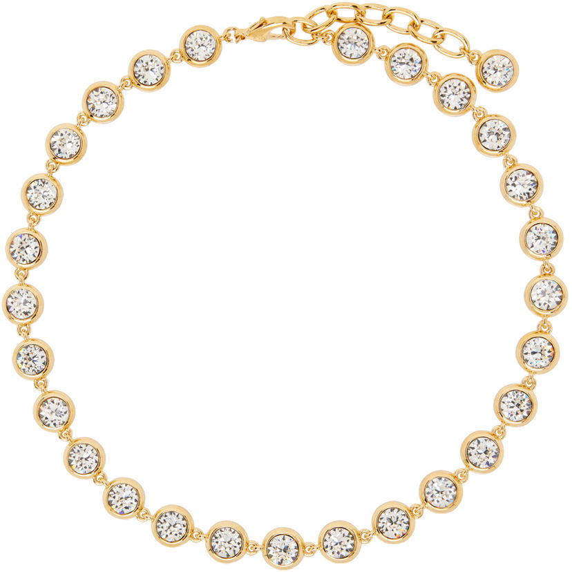 Kaulakoru Amina Muaddi Crystal Tennis Necklace Metallinen | IRIS NECKLACE