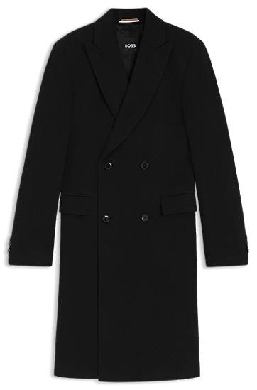 Takit BOSS Double-breasted coat in an alpaca blend Musta | 50551135, 0