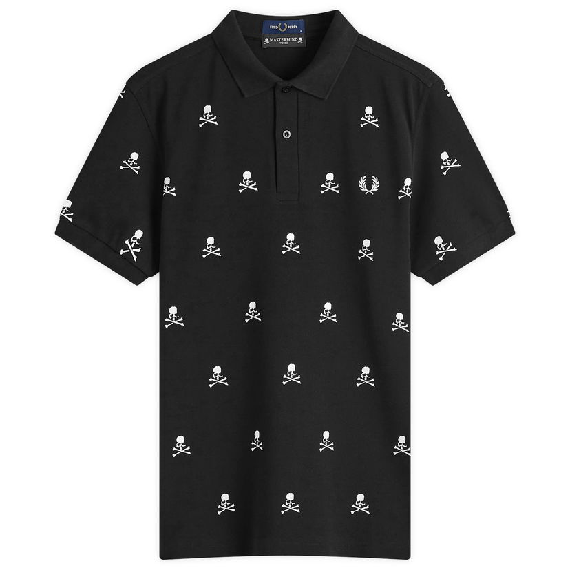 Poolopaita Fred Perry Skull Polo Shirt Black Musta | SM8176-BLK