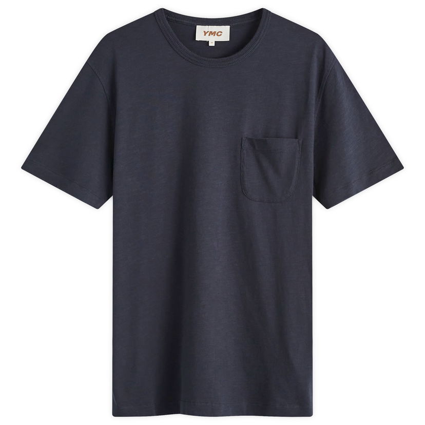 T-paita YMC Wild Ones Pocket T-Shirt, Size Large Sininen | P6AZG-40