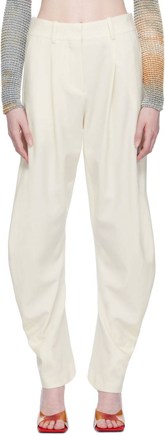 Housut Off-White Banana Trousers Valkoinen | OWCO004S23FAB0020404