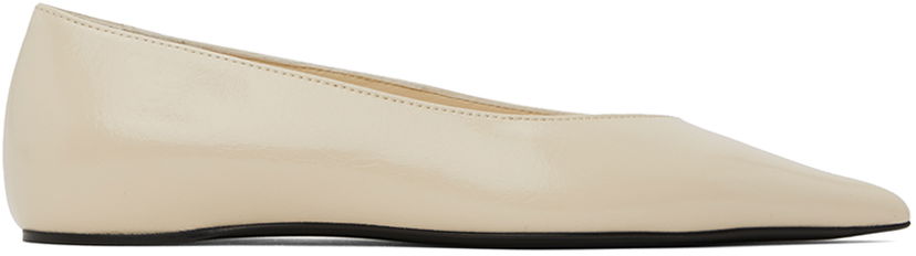 Vaatteet TOTEME TOTEME Asymmetric Ballerina Flats Beige | 241-WAS990-LE0046