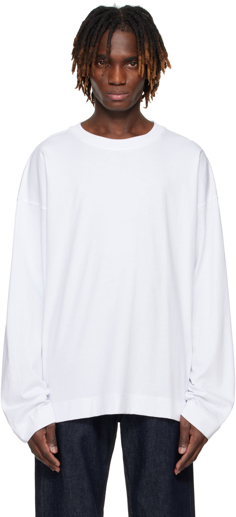 Villapaita Dries Van Noten Dries Van Noten Long Sleeve T-Shirt Valkoinen | 251-021112-1603