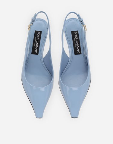 Tennarit ja kengät Dolce & Gabbana Polished Calfskin Slingbacks Sininen | CG0805A103780789, 3