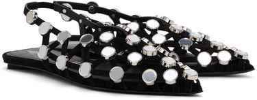 Asusteet The Attico Attico Grid Mirror Ballerina Flats Musta | 246WS801 L007SR, 3