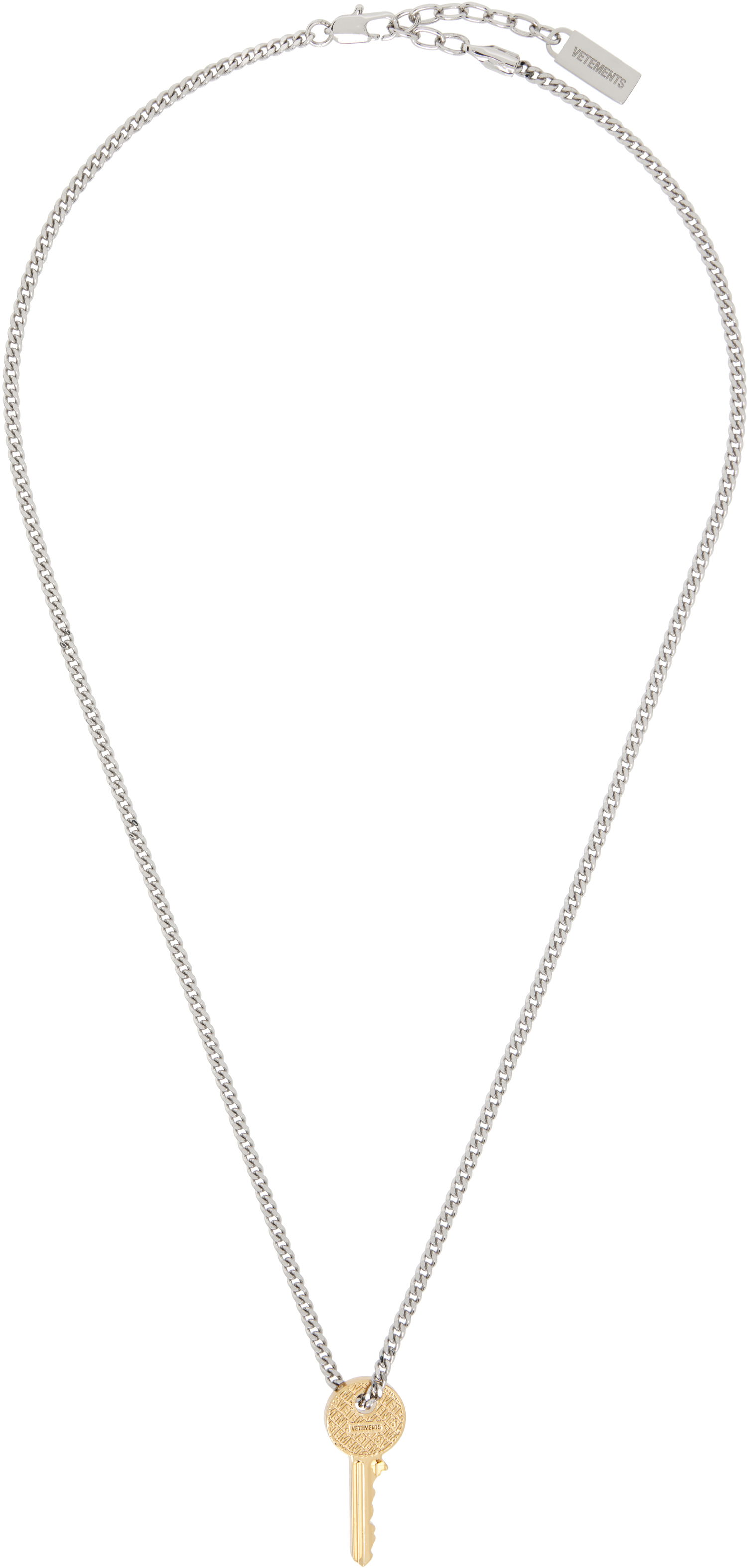 Kaulakoru VETEMENTS Vetements Silver-Tone & Gold-Tone Key Pendant Necklace Metallinen | UH76NE760GS, 0
