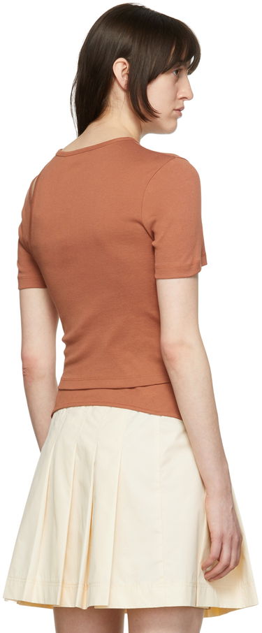 T-paita Helmut Lang Helmut Lang Asymmetrical T-Shirt Ruskea | L04HW511, 2