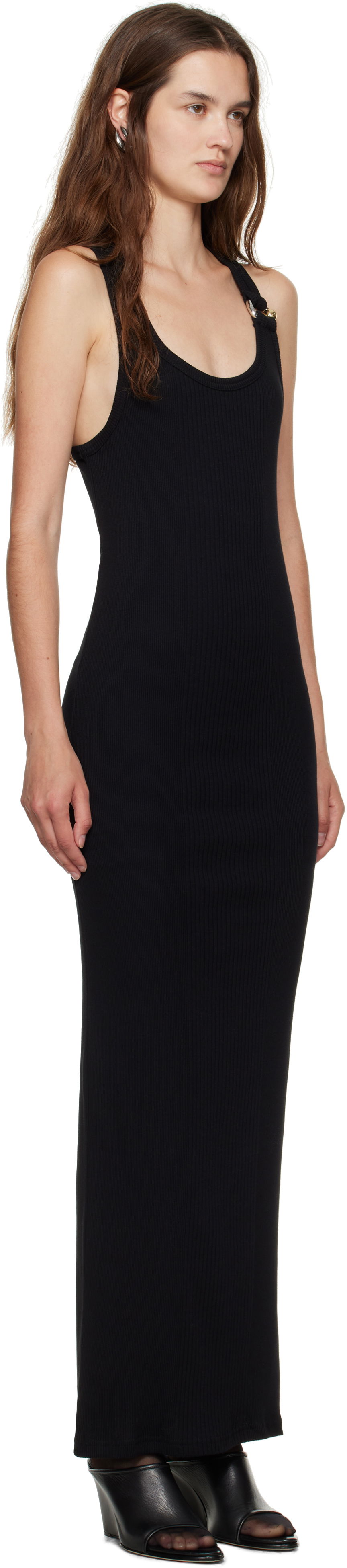 Mekko Jean Paul Gaultier Jean Paul Gaultier 'The Piercing' Maxi Dress Musta | 25/03-W-DR067-J014-00, 1
