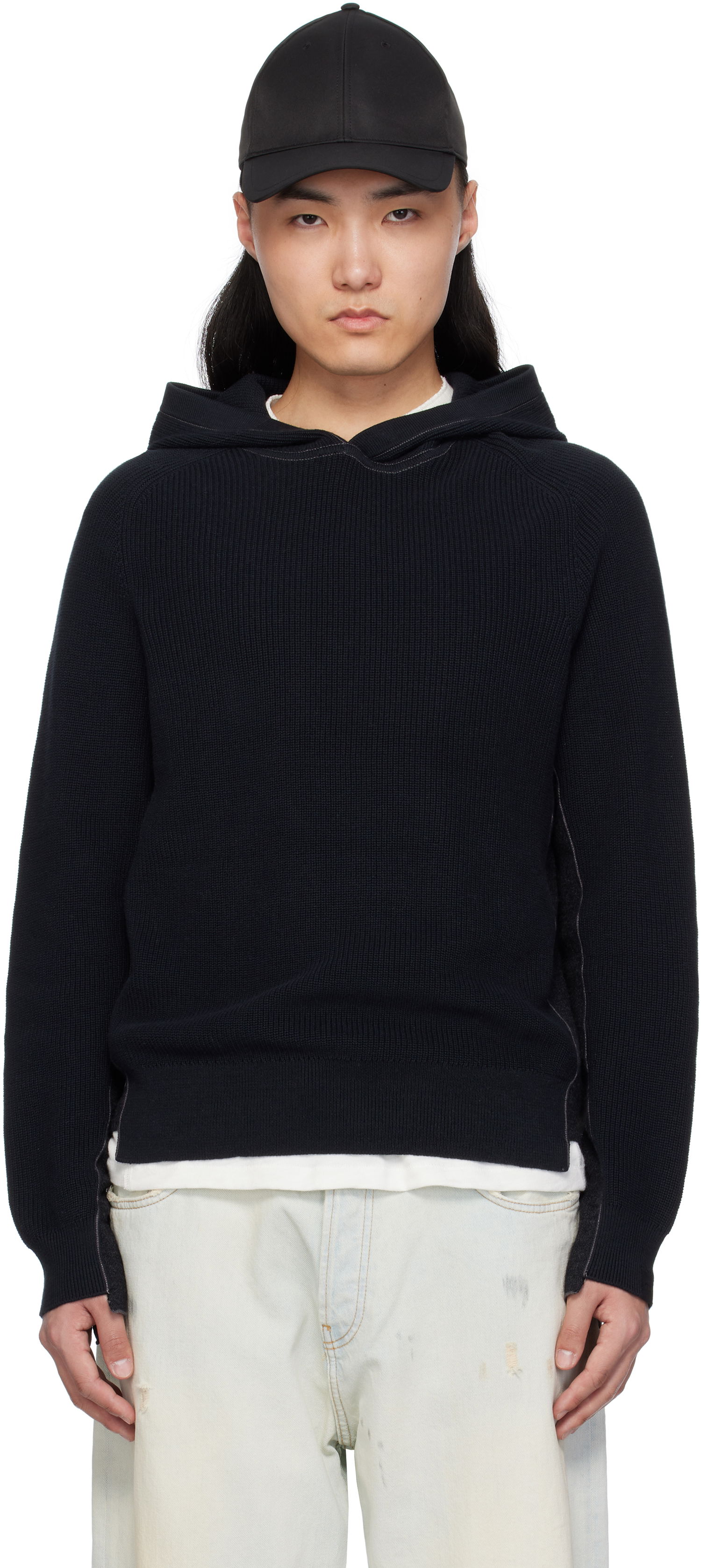 Villapaita rag & bone rag & bone Gabe Spliced Hoodie Tummansininen | MBS25S026SD26, 0