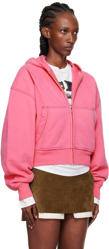 Huppari Acne Studios Acne Studios Zip-Up Hoodie Vaaleanpunainen | CI0208-, 4