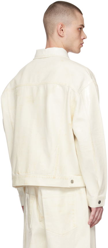 Takki We11done We11done Foil Coated Trucker Jacket Valkoinen | WD-DJ1-23-318-U-WH, 2