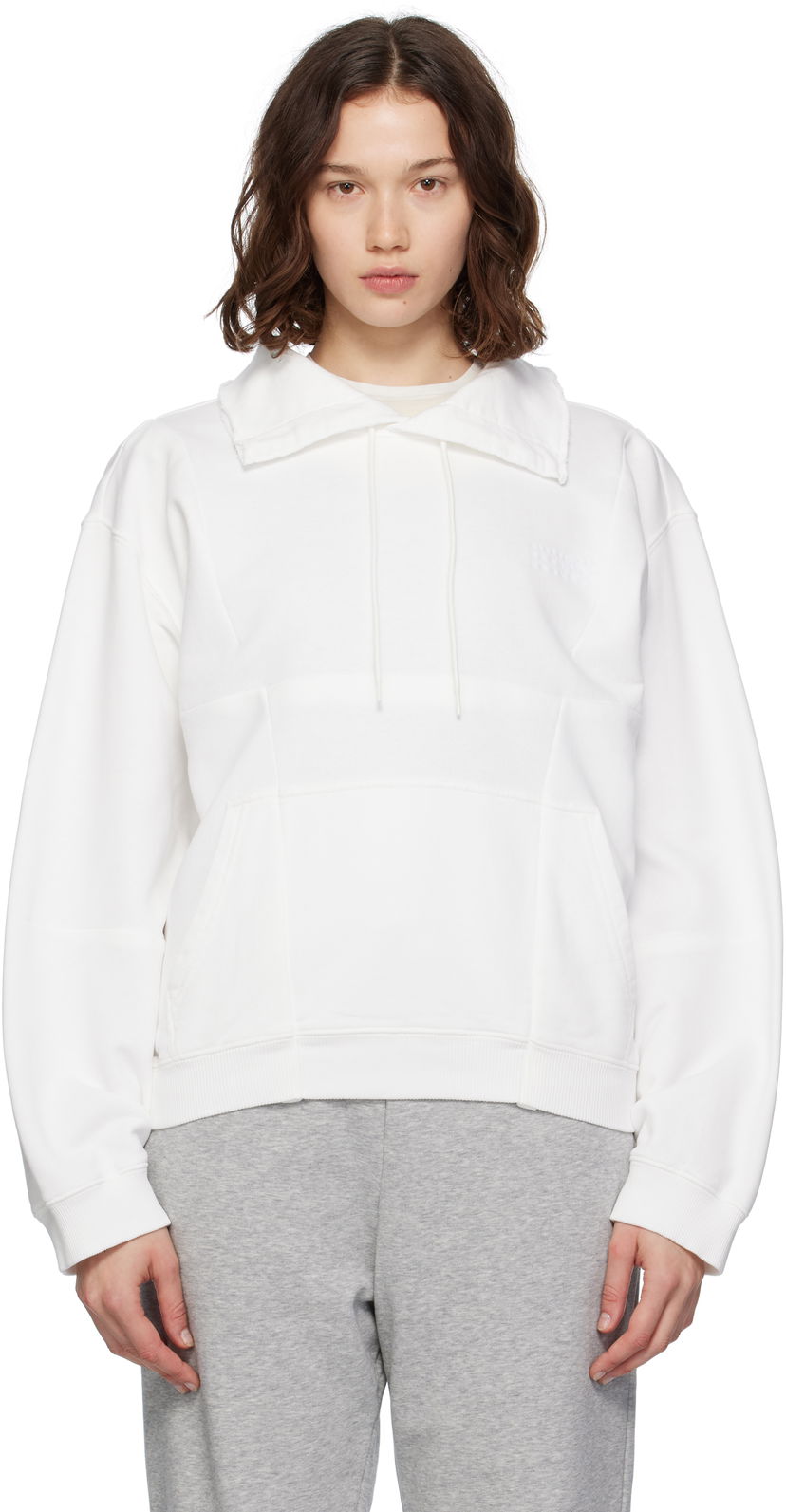 Huppari Maison Margiela MM6 Maison Margiela Collared Sweatshirt Valkoinen | S52GU0245 M25014
