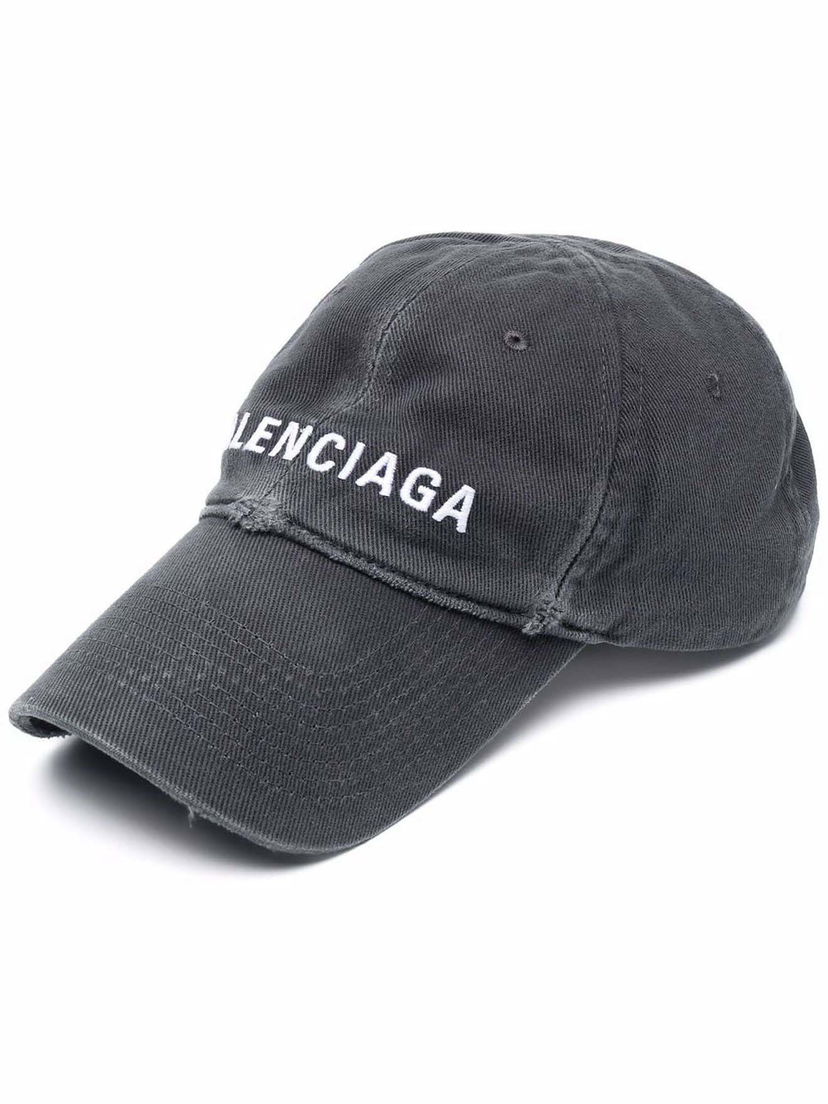 Korkki Balenciaga Washed Out Baseball Cap Dark Grey Harmaa | 673319410B21177