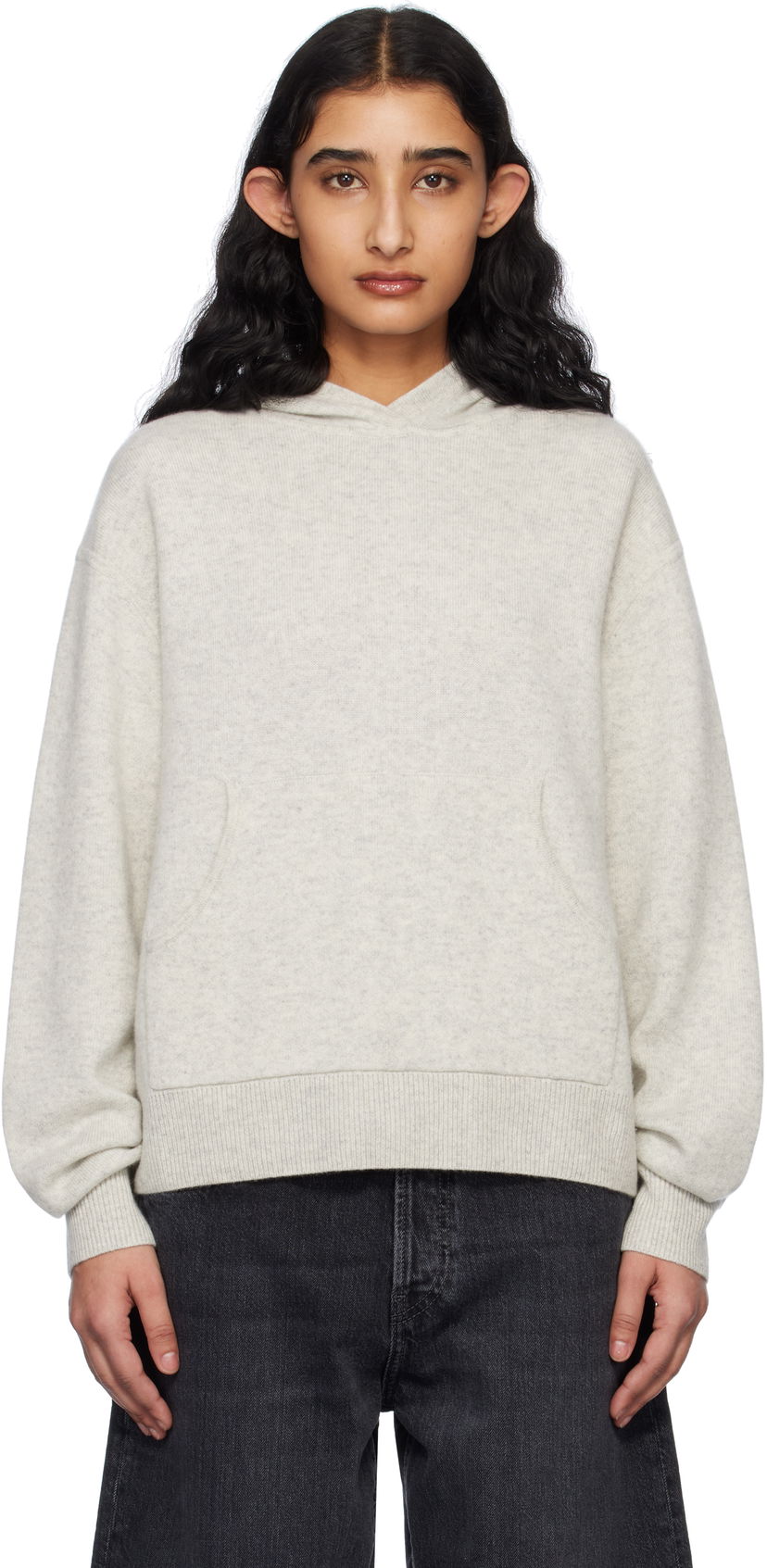 Huppari Acne Studios Acne Studios Cashmere Hoodie Harmaa | B60353-