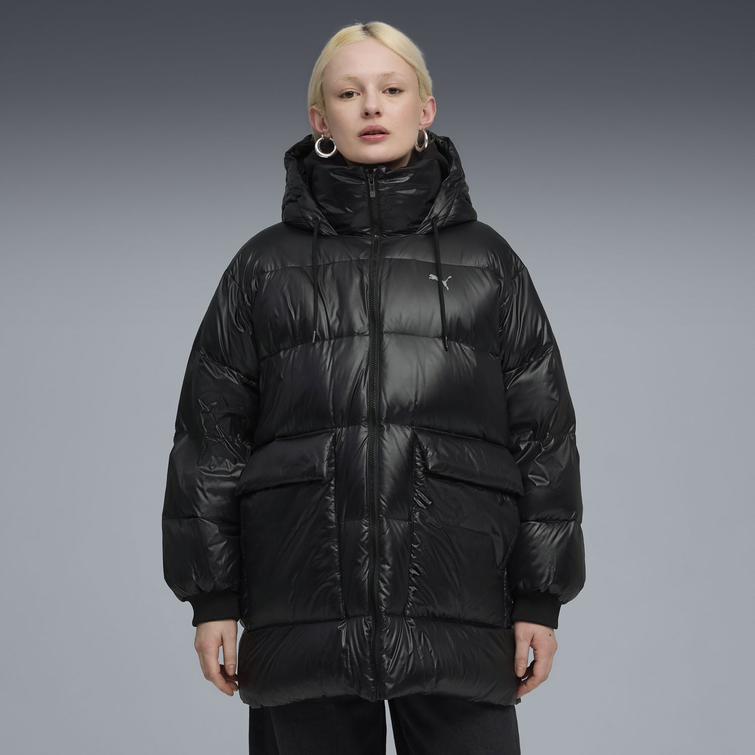 Puffer takki Puma Hooded Down Puffer Jacket Style Musta | 688389_01, 0